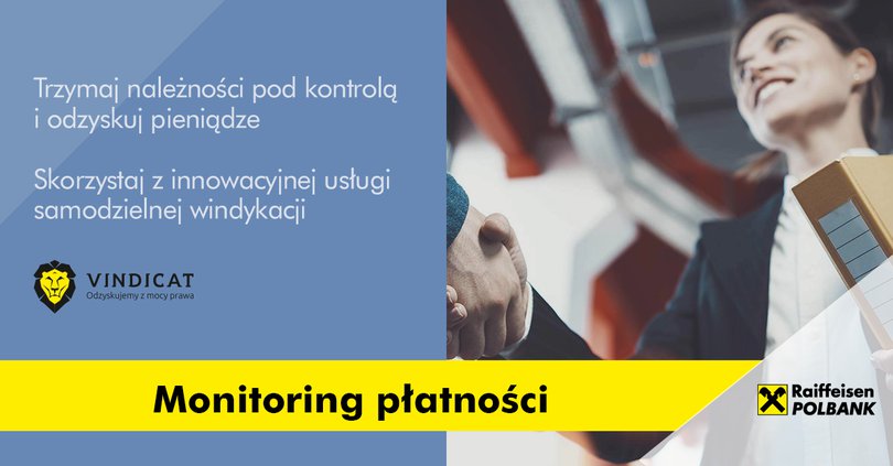Monitoring Płatności Vindicat.pl ofercie dla klientów Raiffeisen Bank